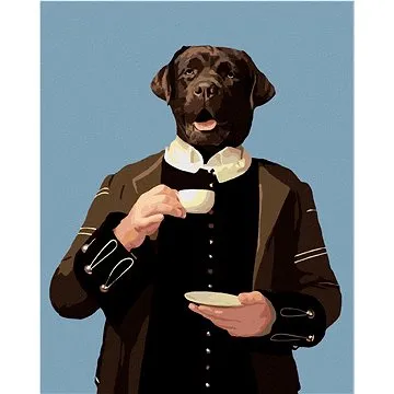 Malování podle čísel - Královský pes a káva (HRAbz33534nad)