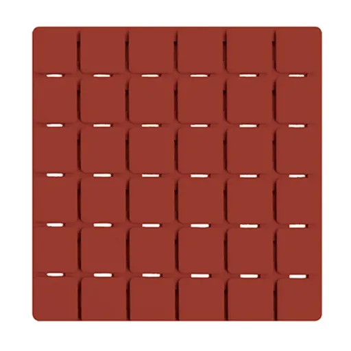 Spirella Protiskluzová podložka QUADRO, terakota, 13 x 13 cm, 5 ks