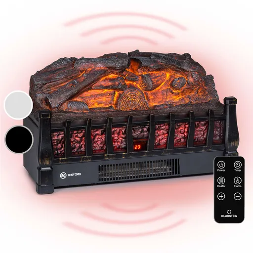 Klarstein Kamini FXL 2G, elektrický krb, krbová vložka, 1800 W, 3D LED iluze plamene, bílý