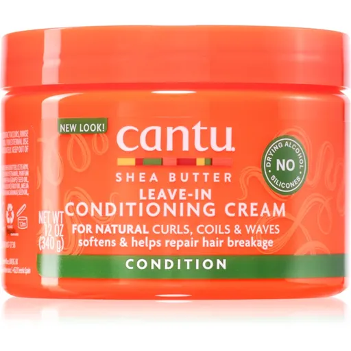 CANTU Shea Butter Leave-In Conditioning Cream bezoplachový kondicionér pro vlnité a kudrnaté vlasy 340 g