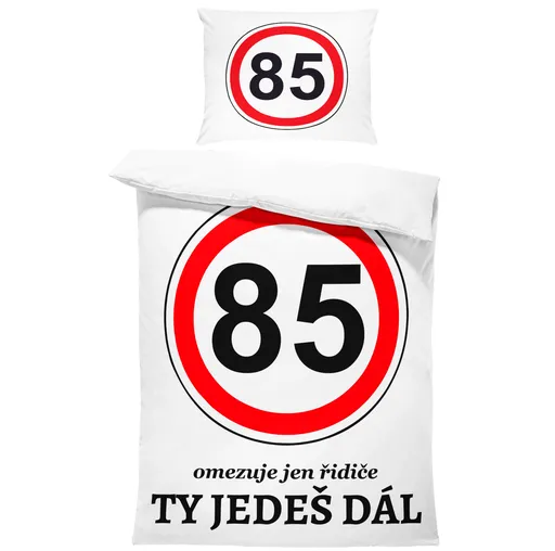 Povlečení Ty jedeš dál – výběr věku (Rozměr : 1x140/220 + 1x90/70, věk: 85)