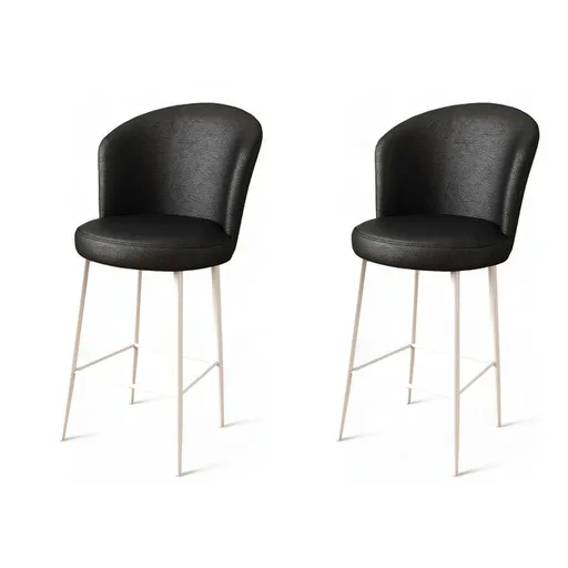 Sada barových židlí Uras Black and White, 2 ks, 2 ks