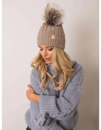 Dámská čepice RUE PARIS tmavě béžová