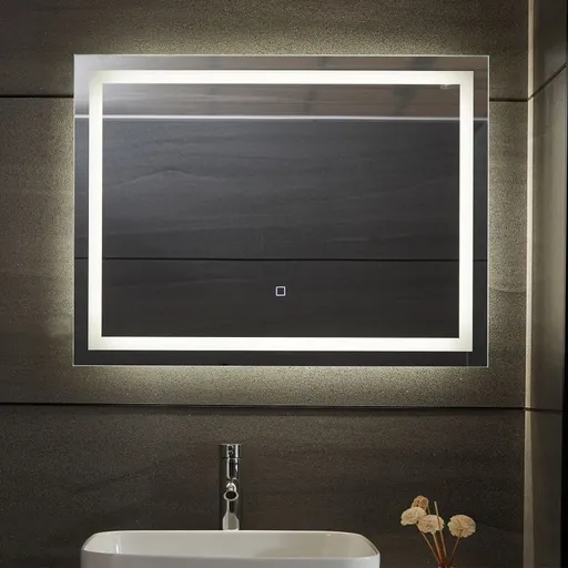 Aquamarin Koupelnové zrcadlo s LED osvětlením 28 W, 80x60cm 80761