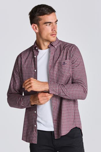 KOŠILE GANT D1. REG SMALL TARTAN TWILL SHIRT ROSEWATER