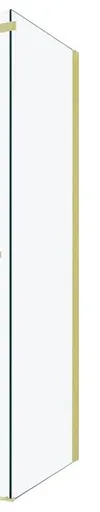 MEXEN OMEGA stěna 80x190 cm 8 mm zlatá, transparent 820-080-000-50-00