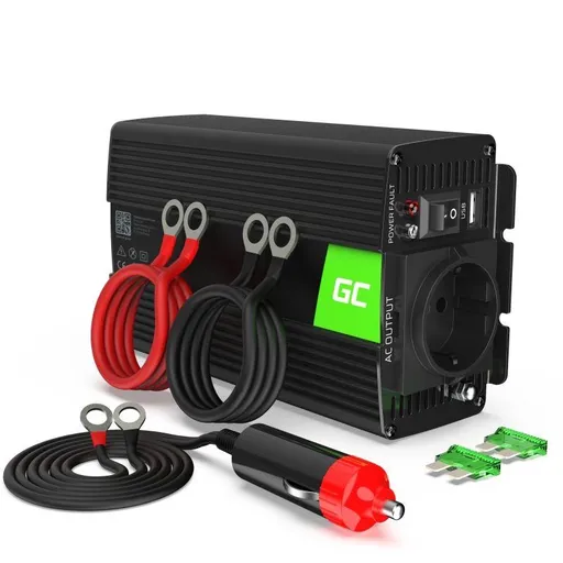 Green Cell Měnič napájení Power Inverter do auta 12V na 230V 500W / 1000W