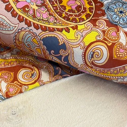 Umělá kožešina Paisley digital print