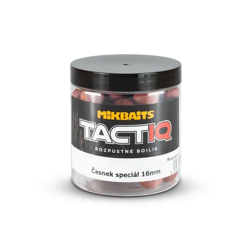 Mikbaits Rozpustné boilie TactiQ Česnek speciál 250ml - 16mm,Mikbaits Rozpustné boilie TactiQ Česnek speciál 250ml - 16mm