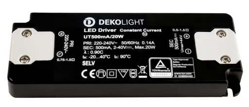 Light Impressions Deko-Light LED-napájení FLAT, CC, UT500mA/20W konstantní proud 500 mA IP20 2-40V DC 1,00-20,00 W 862226