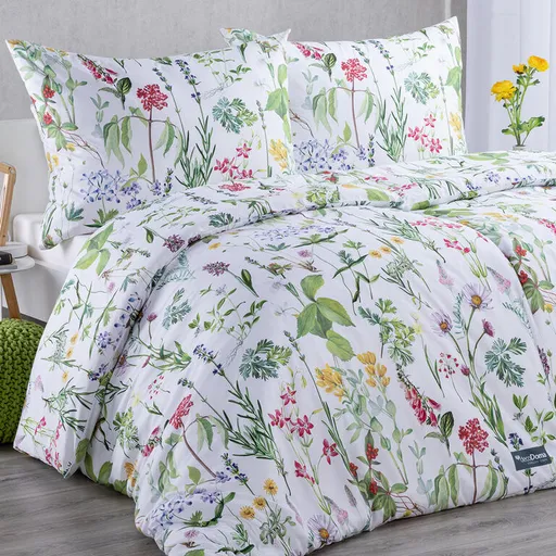 Ložní povlečení z mikrovlákna PRIMAVERA bílé jednolůžko