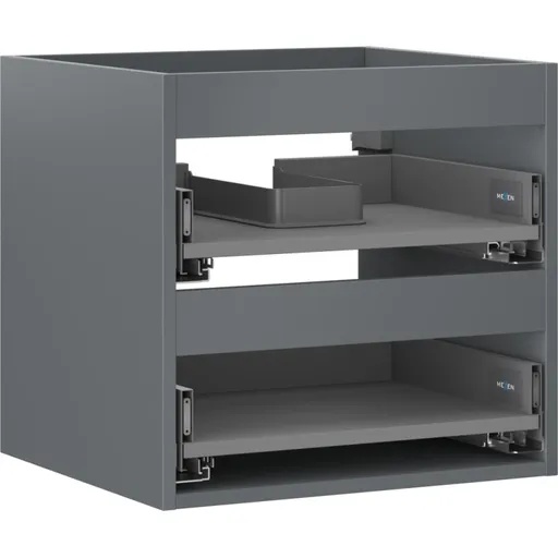 MEXEN Box-A skříňka pro umyvadlo 50, 2 zásuvky, grafit mat 91AX0-0500-470-2-66