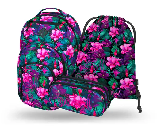 Baagl 3 SET Coolmate Paradise: batoh, penál, sáček