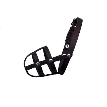 Bafpet Kožený náhubek, pletený, černý (BFpet111nad)