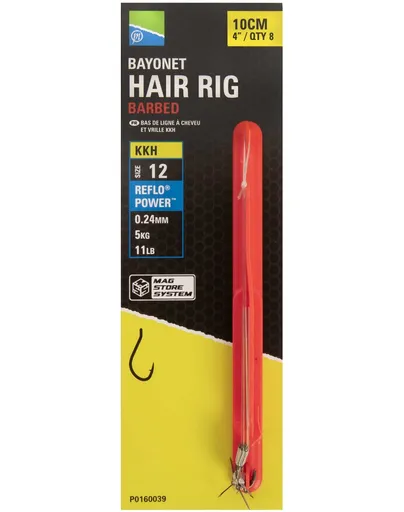 Preston innovations návazec bayonet hair rigs 10 cm - velikost háčku 12