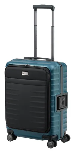 Skořepinový palubní kufr Titan Litron Frame S Front pocket Petrol