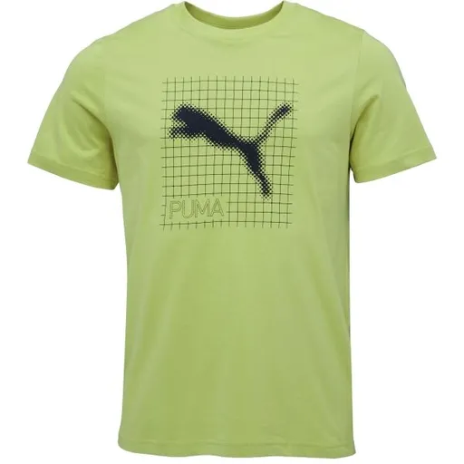 Puma TECH GRAPHIC TEE Pánské triko, světle zelená, velikost