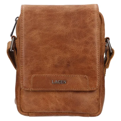 Pánská kožená taška přes rameno Lagen Unne - koňak