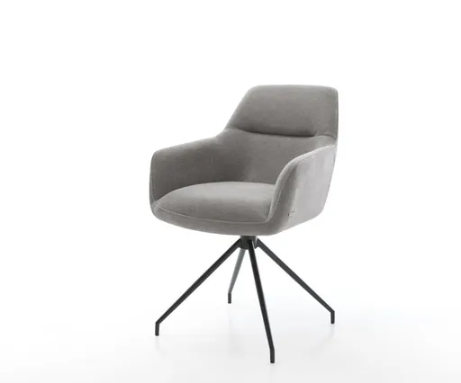 Jídelní židle Pejo-Flex strukturální látka Měkký šedá křížová