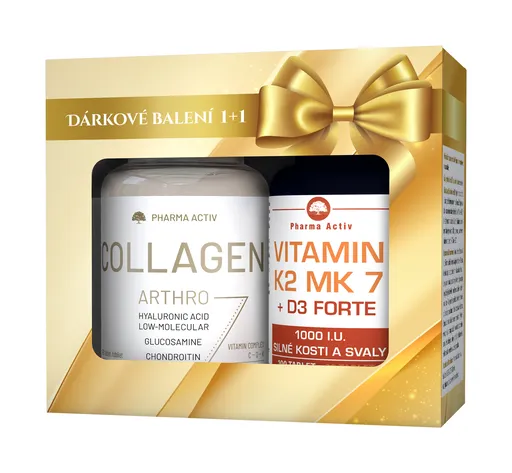 Pharma Activ Collagen Arthro 90 tablet + Vitamin K2 MK7 + D3 forte 1000 I.U. 125 tablet
