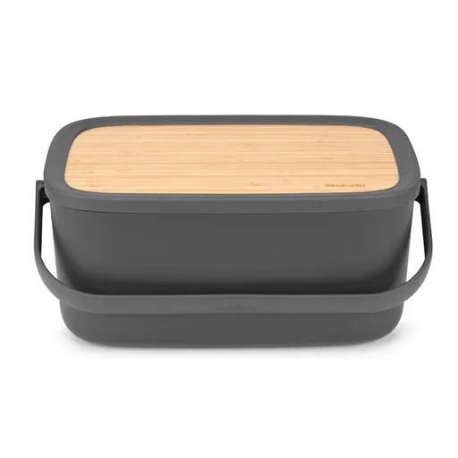 Chlebník s prkénkem Brabantia šedý