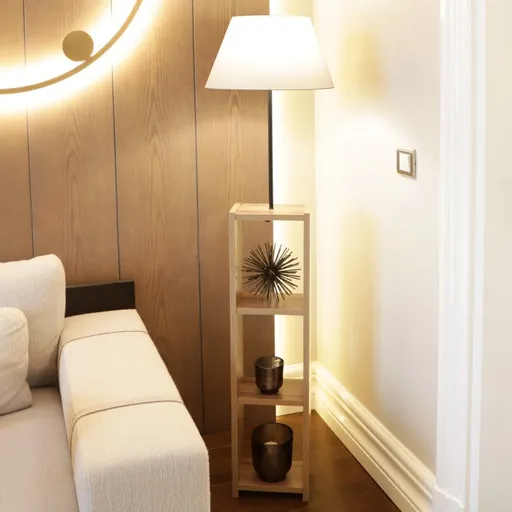 Dřevěná stojací lampa AYD-3152