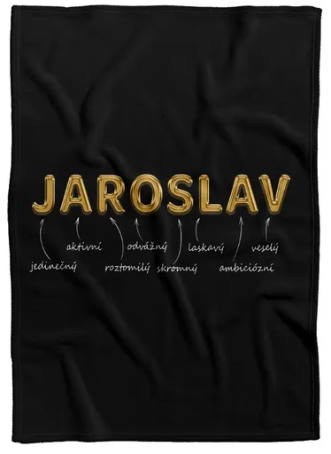 Deka Mužská jména – GOLD (Jméno: Jaroslav, Podšití beránkem: NE)