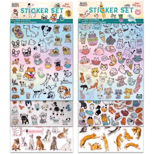 Sada samolepek mega pejsci kočičky