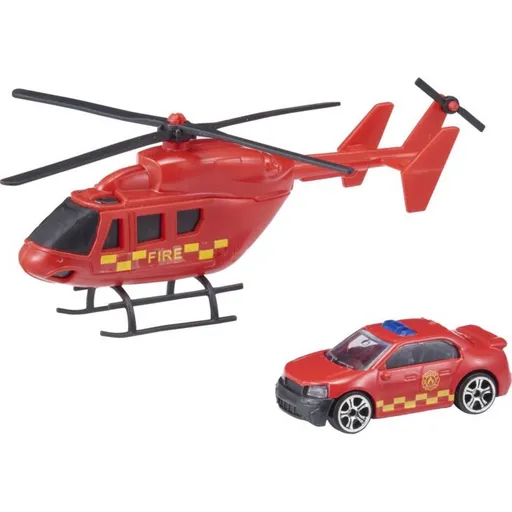 Halsall Teamsterz helikoptéra a autíčko hasiči