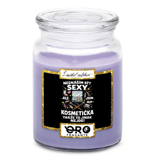 Svíčka Sexy kosmetička (Vůně svíčky: Levandule)