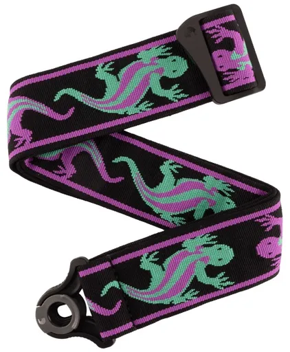 D'Addario Auto Lock Vintage Green/Violet Lizards