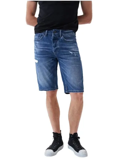 Salsa Jeans pánské modré džínové šortky 126243 31