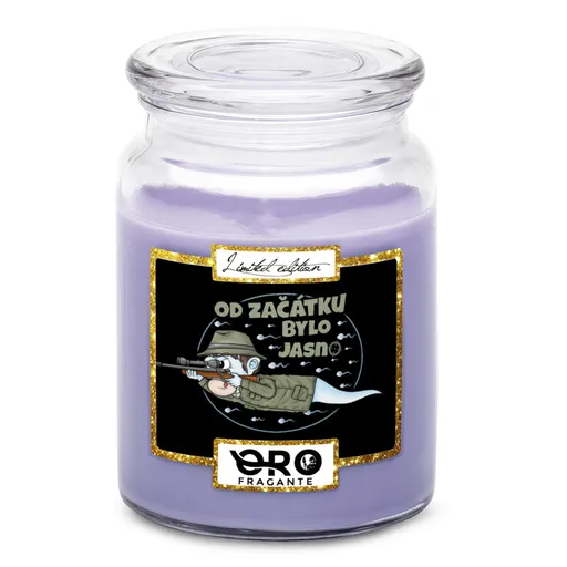 Svíčka Myslivecká spermie (Vůně svíčky: Levandule)