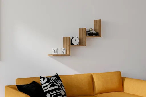 Nástěnná police Mist - Walnut