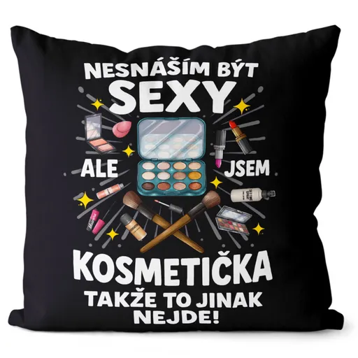 Polštář Sexy kosmetička (Velikost: 40 x 40 cm)