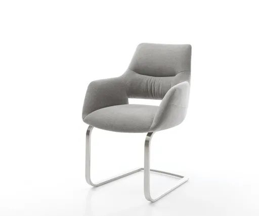 Jídelní židle Yago-Flex s područkami potahová látka Měkký šedá