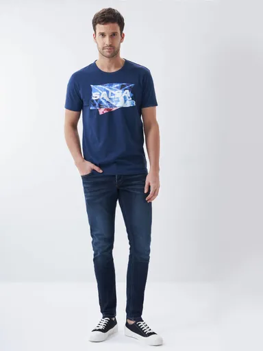 Salsa Jeans pánské tmavě modré tričko 125909 L