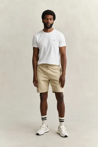 TEPLÁKOVÉ ŠORTKY GANT REG SHIELD SWEAT SHORTS OAT BEIGE