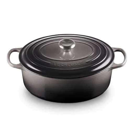 Kastrol SIGNATURE 31 cm, 6,3 l, oválný, FLINT, litina, Le Creuset