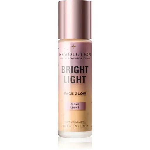 Makeup Revolution Bright Light Face Glow rozjasňující tónovací fluid odstín Gleam Light 23 ml