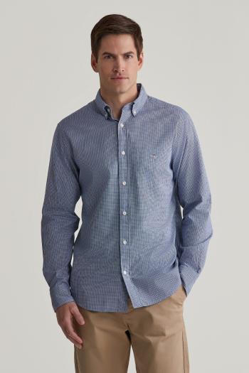 KOŠILE GANT REG POPLIN MICRO GINGHAM SHIRT COLLEGE BLUE