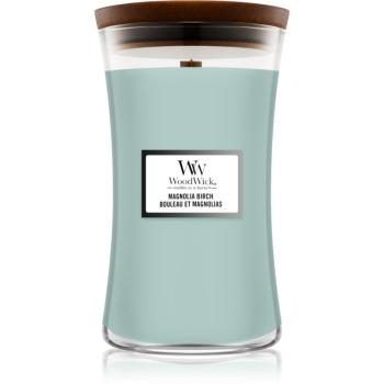 Woodwick Magnolia Birch vonná svíčka s dřevěným knotem 610 g