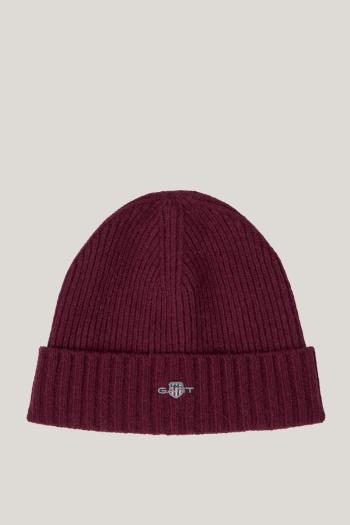 ČEPICE GANT UNISEX. SHIELD WOOL BEANIE WINE RED