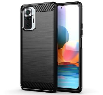 Forcell Carbon hátlap tok Xiaomi Redmi Note 10 5G , fekete