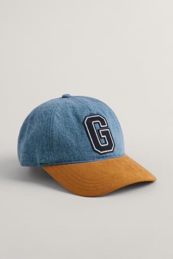 KŠILTOVKA GANT G BADGE DENIM CAP SEMI LIGHT BLUE WORN IN