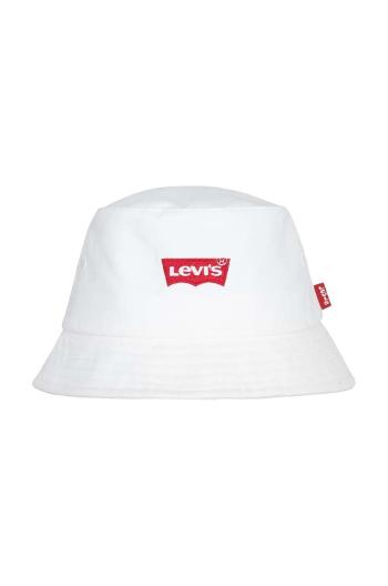 Dětská bavlněná čepice Levi's LAN LEVIS BATWING BUCKET CAP béžová barva