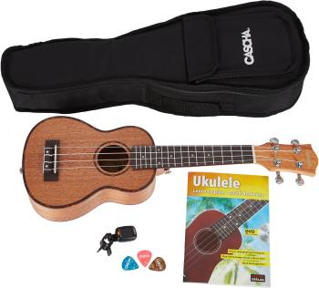 Ukulele Cascha HH 2027 Soprano Mahogany Ukulele Bundle