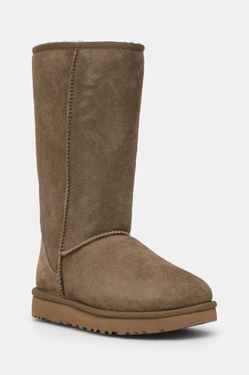 Semišové sněhule UGG Classic Tall II zelená barva, 1016224-ALP