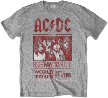 AC/DC Tričko Highway to Hell World Tour 1979/1980 Unisex Grey XL