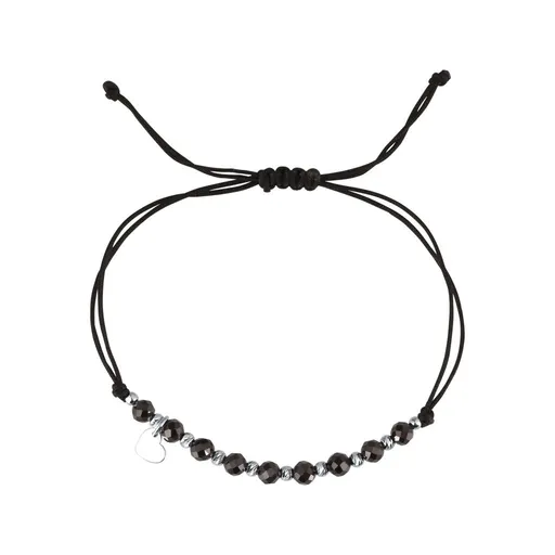 Evolution Group - Pavona Černý textilní náramek se spinelem 13059.3